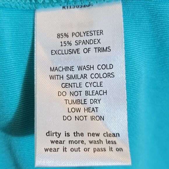 Toad&Co Tech Tomboy Racerback Athletic Dress Aqua Teal Seafoam Shelf Bra Medium - Picture 12 of 14